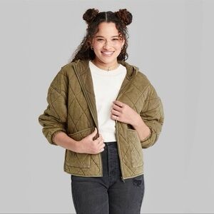 Wild Fable Olive Quilted Jacket